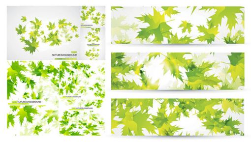 爽やかな葉っぱの背景デザイン ベクター素材 Materialandex
