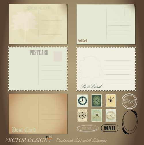 レトロ感のある手紙のデザイン素材 Materialandex