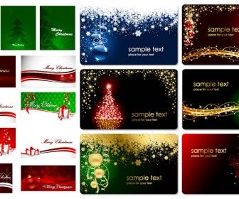 カラフルなデザイン クリスマスカード ベクター素材 Materialandex